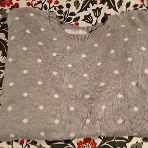 Gray Polka Dot Women's Sweater